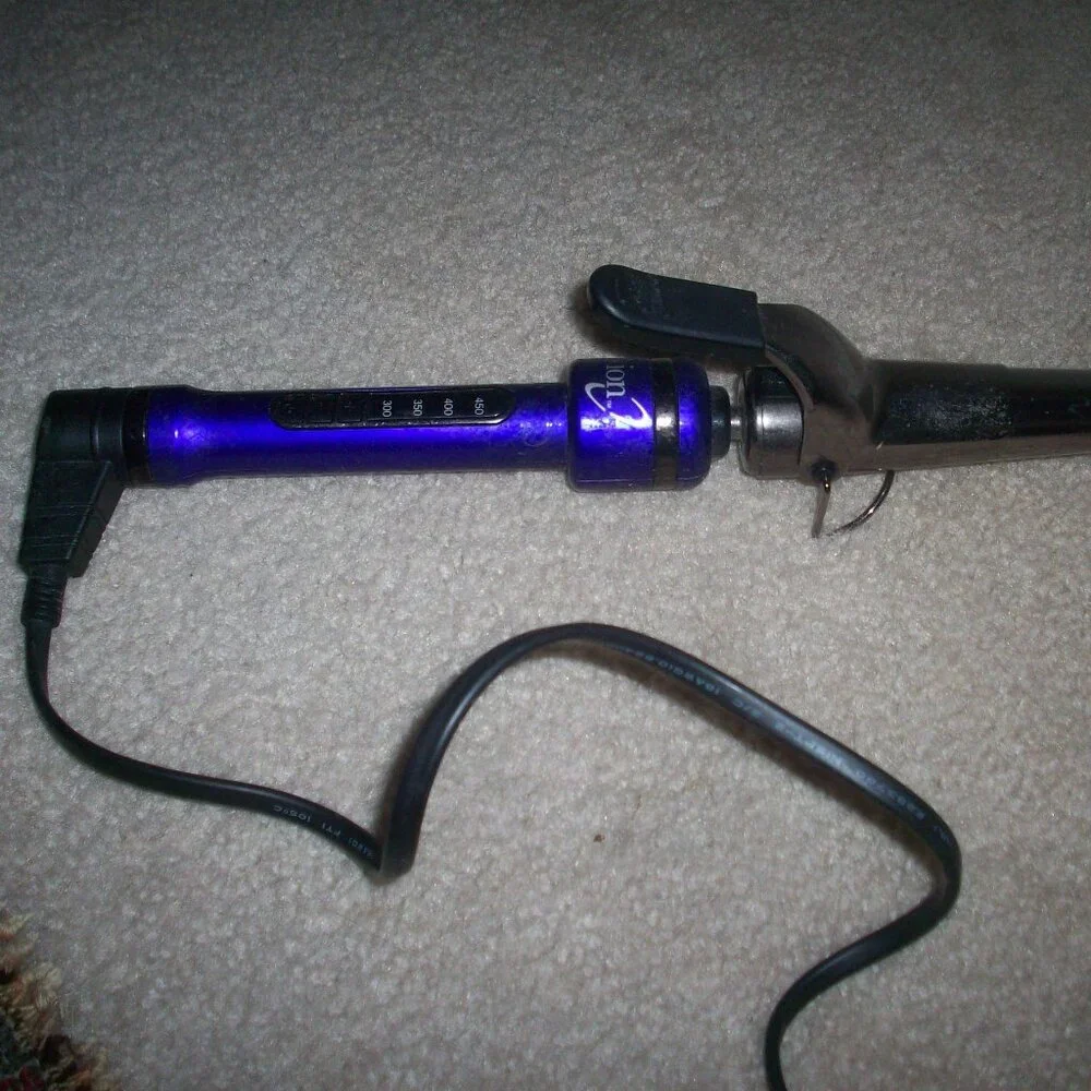 ion Titanium Pro Curling Iron Adjustable Heat to 450°F Model 301198 Swivel Cord - Picture 5 of 8